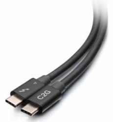 C2G 1.5ft [0.5m] ThunderboltTM 4 USB-C® Cable [40Gbps] (C2G 1.5ft Thunderbolt 4 USB C Cable - USB C to USB C - 40Gbps - M/M - Thunderbolt cable - USB-C [M] to USB-C [M] - USB 3.2 / DisplayPort 2.1...