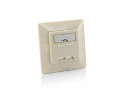 Equip 125775 ρευματοδότης RJ-45 Λευκός [Άσπρος] (Cat.6A German Modular - Faceplate - Warranty: 12M)