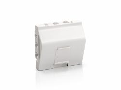 Equip 761311 κουτί εξόδου Λευκός [Άσπρος] (French Modular Faceplate - - Angled Insert - Warranty: 12M)