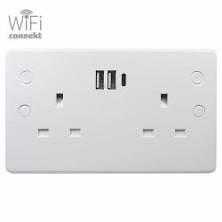 SMART Socket with USB C Fast Charging - Includes FAST Charging multi adapter cable