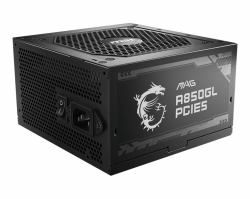 MSI MAG A850GL PCIE5 μονάδα τροφοδοσίας 850 W 20+4 pin ATX ATX Μαύρος [Μαύρο] (MSI 850W GOLD F/MODULAR MAG A850GL PCIE5)