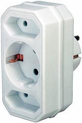 Brennenstuhl Adapter with 2 + 1 sockets μετασχηματιστής ισχύος & μετατροπέας Λευκός [Άσπρος] (brennenstuhl - strÃ¸mstÃ¸dsbeskytter)