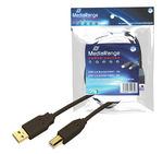 MediaRange MRCS103 παράλληλο καλώδιο Μαύρος [Μαύρο] 3 m (USB Kabel A - B St/St 3.00m - sw Blist sw Blist - Warranty: 12M)