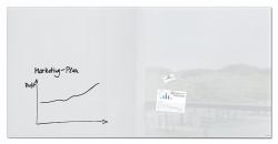 Sigel GL225 magnetic board Glass 2000 x 1000 mm White (Sigel Artverum Polished Glass Board Super White 2000x1000x18mm)