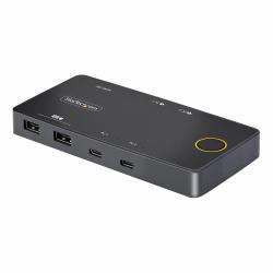 StarTech.com 2-Port USB-C KVM Switch, Single-4K 60Hz HDMI Monitor, Dual-100W Power Delivery Pass-through Ports, Bus Powered, USB Type-C/USB4/Thunderbolt 3/4 Compatible - Small Form Factor (USB-C KV...