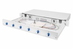 Digitus DN-96330/9 προσαρμογέας οπτικών ινών LC 1 τεμάχια Γκρι (FIBER OPTIC SPLICE BOX LC OS2 - 1U 6XLC-DX CAS. PIGTAILS COUPLER)