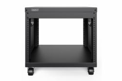 Digitus DN-48000 ράφι για εξυπηρετητές 8U Ελεύθερο ράφι Μαύρος [Μαύρο] (UNI 19-INCH RACK WITH CASTORS 8U)