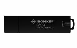 Kingston Technology IronKey D500S μονάδα USB flash 128 GB USB Τύπου-A 3.2 Gen 1 [3.1 Gen 1] Μαύρος [Μαύρο] (Kingston IronKey D500S - USB flashdriv)