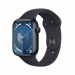Apple Watch Series 9 [Demo] 45 mm Digital 396 x 484 pixels Touchscreen 4G Black Wi-Fi GPS [satellite] (APPLE WATCH SERIES 9 CELLULAR 45MM MIDNIGHT AI MIDNIGHT SB S/M BROWN BOX)