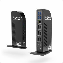 Plugable Technologies UD-ULTC4K Καλωδιωμένος [Ενσύρματος] USB 3.2 Gen 2 [3.1 Gen 2] Type-C Μαύρος [Μαύρο] (Plugable USB-C TRIPLE 4K DISPLAY DOCK PD)