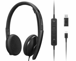 Lenovo 4XD1M45626 ακουστικό κεφαλής & ακουστικό κεφαλής με μικρόφωνο Ακουστικά Καλωδιωμένος [Ενσύρματος] Head-band USB Type...