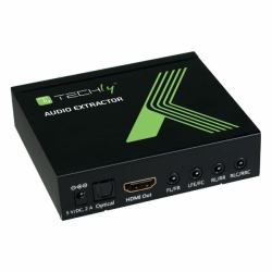 Techly IDATA HDMI-EA74K μετατροπέας ήχου Μαύρος [Μαύρο] (Audio Extractor 7.1 Lpcm Hdmi - 4K Uhd 3D Idata Hdmi-Ea74K - Warranty: 12M)