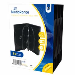 MediaRange BOX35-8 θήκη οπτικού δίσκου Πλαστικές διαφανείς θήκες 8 δίσκοι Μαύρος [Μαύρο] (Optical Disc Case Jewel Case - 8 Discs Black - War...