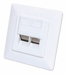 Intellinet 771900 ρευματοδότης 2 x RJ-45 Λευκός [Άσπρος] (Socket-Outlet 2 X Rj-45 White - Warranty: 12M)