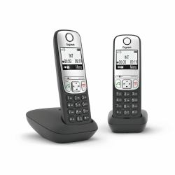 Gigaset A690A Duo Αναλογικό /DECT τηλέφωνο Αναγνωριστικό καλούντος Μαύρος [Μαύρο] (A690A Duo Analog/Dect - Telephone Caller Id Black - Warranty: 12M)