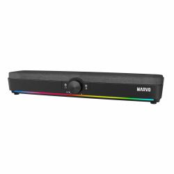 Marvo Scorpion SG-286 Bluetooth 5.3 Soundbar, Stereo Sound, USB Powered, Connect Wired, USB or Bluetooth, 7 Colour RGB Lighting, Volume Control, Black (Marvo Scorpion SG-286 Etna 40 Bluetooth 5.3 U...