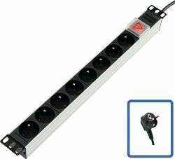 Lanview TUPS031 power distribution unit [PDU] 1U Black (POWER STRIP 19" - 8 WAY - - FULL ALUMINIUM WITH ON/OFF S - Warranty: 24M)