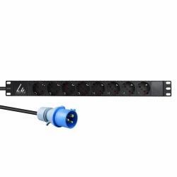 Lanview LVR-3MIEC-LIC-SCH8 μονάδα διανομής ρεύματος [PDU] 8 Έξοδος [οι] εναλλασσόμενου ρεύματος 1U Μαύρος [Μαύρο] (19" rack mount powe...