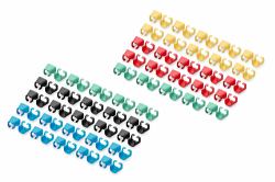 Digitus Color clips for Patch cable -Mixed [20 pcs. in each Red, Green, Blue, Yellow, Black] (COLORCLIPS F PATCH CABLE MIXED)