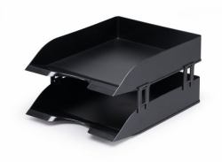 Durable 1701723060 θήκη γραφείου Μαύρος [Μαύρο] (Durable Black BASIC Letter Tray Risers [4])