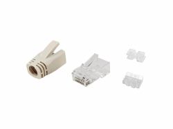 Equip 121176 ενωτικό καλωδίων RJ-45 Διαφανής, Λευκός [Άσπρος] (Cat.6A Rj45 Plug Set, - 100Pcs/Pack - Warranty: 12M)