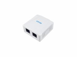 Equip 235216 κουτί εξόδου RJ-45 Λευκός [Άσπρος] (2-Port Cat.6A Surface Mount - Box - Warranty: 12M)