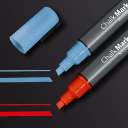 Sigel GL183 μαρκαδόρος κιμωλίας Chisel Ελαφρύ Μπλε, Κόκκινο 2 τεμάχια (Chalk Marker RedBlue Chisel Tip 1-5mm [2] - GL183)