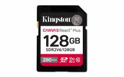 Kingston Technology Canvas React Plus 128 GB SDXC UHS-II Κατηγορία 10 (128GB SDXC CANVAS REACT PLUS U3 - UHS-II 280R/100W V60 FULL HD/4K)