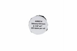 Comp Dymo 99013 Address Labels Black on Clear Self Adhesive Pack of 260 S0722410 [36mm x 89mm]