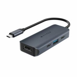 HYPER HD4001GL κατανεμητής διεπαφών USB 3.2 Gen 1 [3.1 Gen 1] Type-C 10000 Mbit/s Μπλε, Γκρι (HyperDrive EcoSmart Gen.2 - Universal USB-C 4-in-1 Hub w - 100 W PD Power Pa...