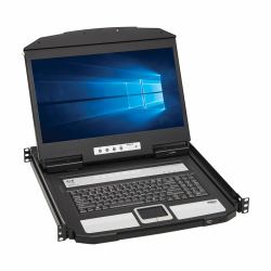 Tripp Lite B021-SWHD-K 1U Rack-Mount Short-Depth HDMI KVM Console KVM Switch with 18.5 in. LCD (Rack-Mount Short-Depth HDMI KVM Console B021-SWHD-K)