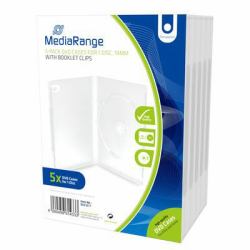 MediaRange BOX30-T θήκη οπτικού δίσκου Θήκη DVD 1 δίσκοι Διαφανής (Dvd Case For 1 Disc, 14Mm, - Transparent, Pack 5 - Warranty: 12M)