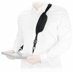 Mobilis 001092 ιμάντας Παγκόσμιος Μαύρος [Μαύρο] (UNIVERSAL BREAKAWAY SHOULDER - STRAP+EXPANDABLE POCKET-2 AT.PTS)