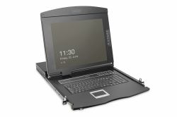 Digitus DS-72221-1CH rack console 48.3 cm [19"] 1920 x 1080 pixels Black 1U (19HD LCD KVM CONSOLE 1PORT VGA - SWISS MGD 432CM HD TFT VGA)
