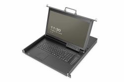 Digitus DS-72220-7CH rack console 43.2 cm [17"] 1920 x 1080 pixels Black 1U (17HD LCD KVM CONSOL 16PORT HDMI - SWISS MGD 432 HD TFT)