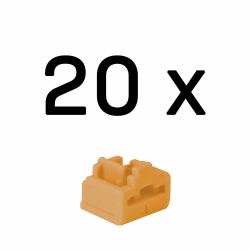 Lindy 47898 τάπα θύρας Αποκλεισμός θυρών RJ-45 Πορτοκαλί Ακρυλονιτριλίου βουταδιενίου στυρολίου [ABS] 20 τεμάχια (RJ45 P...