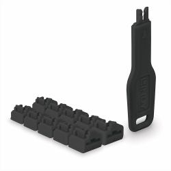 Lindy 47891 τάπα θύρας Αποκλεισμός θυρών + κλειδί RJ-45 Μαύρος [Μαύρο] Ακρυλονιτριλίου βουταδιενίου στυρολίου [ABS] 10 ...