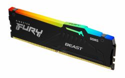 Kingston Technology FURY Beast RGB μονάδα μνήμης 16 GB 1 x 16 GB DDR5 6000 MT/s 288-pin DIMM (16GB DDR5-6000MT/S CL36 DIMM - FURY BEAST RGB EXPO)