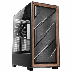 Antec 0-761345-10133-2 κουτί υπολογιστή Midi Tower Μαύρος [Μαύρο], Ξύλο (Antec FLUX Mid Tower Gaming Case, 1 x USB Type-C / 2 x USB 3.0, Tempered Glass Side Window Pan...
