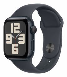 Apple Watch SE OLED 40 mm Ψηφιακός 324 x 394 εικονοστοιχεία Οθόνη αφής Μαύρος [Μαύρο] Wi-Fi GPS (APPLE WATCH SE [GEN 2] GPS 40MM MIDNIGHT MID SPORTS BAND S/M)