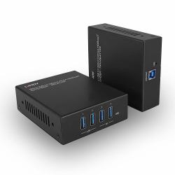 Lindy 43410 προέκταση KVM Πομπός & δέκτης (100m USB 3.2 Gen 1 Cat.6A - HDBaseT Extender)