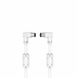Hama 00205058 ομοαξονικό καλώδιο 5 m Λευκός [Άσπρος] (ANTENNA CABLE COAX 90DEG 5M 90DB WH)