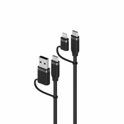 ALOGIC ELSI4IN1U2BK1.5 καλώδιο USB 1,5 m USB A/USB C USB C/Lightning Μαύρος [Μαύ�...