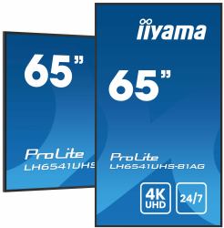 iiyama LH6541UHS-B1AG οθόνη σηματοδότησης 163,8 cm [64.5"] LCD 500 cd/m² 4K Ultra HD Μαύρος [Μαύρο] 24/7 (iiyama ProLite 65' 4K Digital Signage Display)