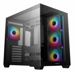 DeepCool CG530 4F Midi Tower Μαύρος [Μαύρο] (DeepCool CG530 4F Mid-Tower Case with Tempered Glass Panels, 4 Pre-Installed ARGB Fans, and Optimal Airflow Support, Black)