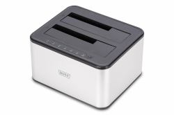 Digitus DA-71540-2 docking station δίσκων αποθήκευσης USB 3.2 Gen 1 [3.1 Gen 1] Type-B Μαύρος [Μαύρο], Λευκός [Άσπρος] (USB3.0 SATA HDD DOCKINGST.KLON - DUAL...