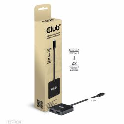 CLUB3D CSV-1558 διαχωριστής βίντεο USB Type-C 2x HDMI 