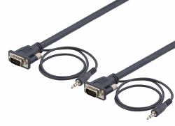 Deltaco RGB-903 καλώδιο VGA 3 m VGA [D-Sub] Μαύρος [Μαύρο] (DELTACO RGB-903 - VGA- / lydkabel - 3)