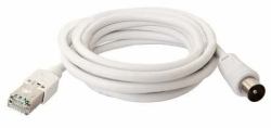 Televes 768011 ομοαξονικό καλώδιο 2 m IEC RJ-45 Λευκός [Άσπρος] (Televes TVB-01 - balunadapter - 2 m)
