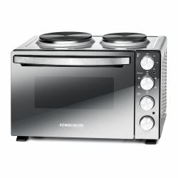 Rommelsbacher KM 3300 κουζίνα Επιτραπέζια κουζίνα Ηλεκτρικός Στεγανή πλάκα Μαύρος [Μαύρο], Άργυρος (Rommelsbacher KM 3300 - elektris...